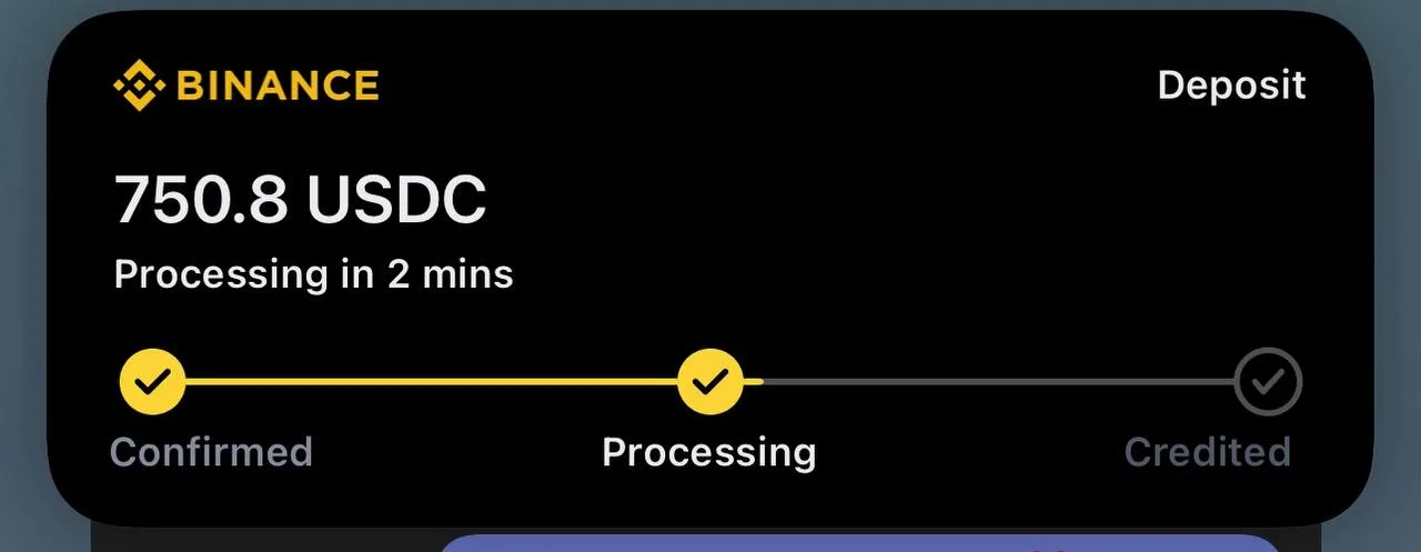 Withdrawal to Binance screenshot from the Unshakable Traders community.