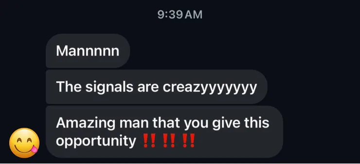 Community appreciation screenshot from the Unshakable Traders community.