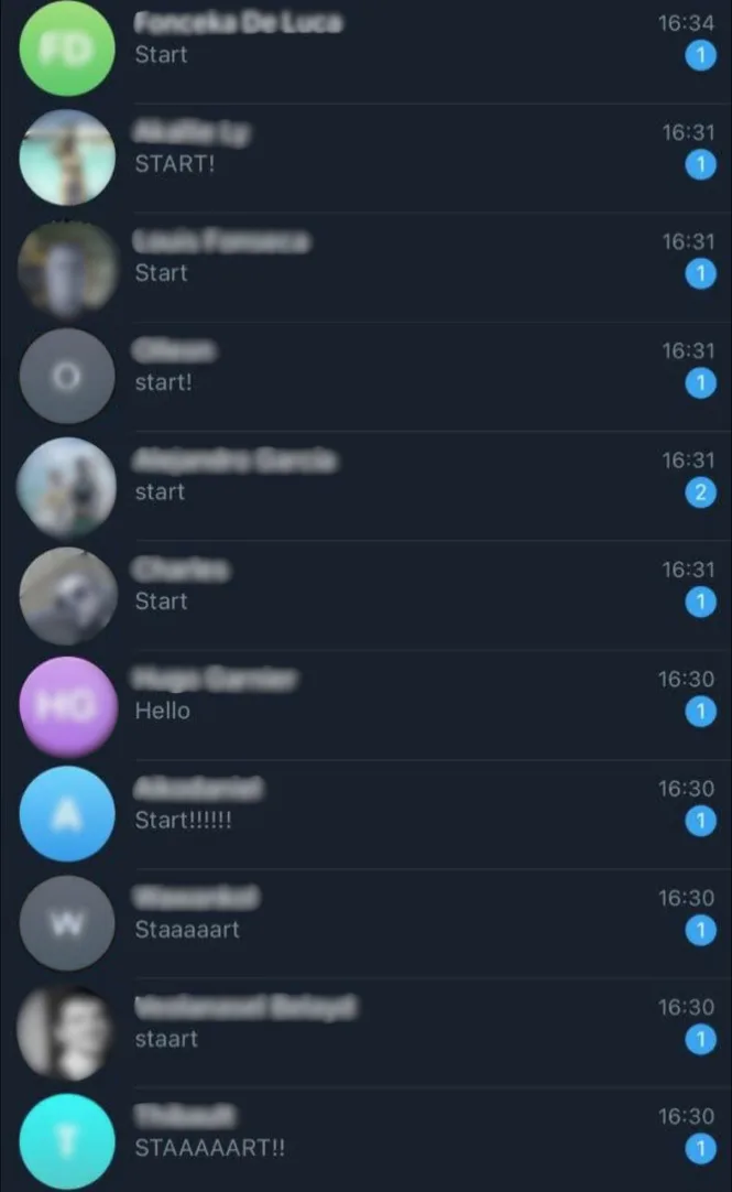Signal-start excitement screenshot from the Unshakable Traders community.