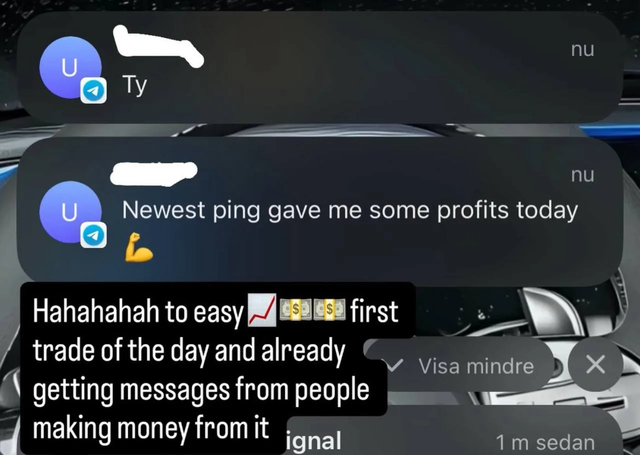 Instant first trade profits screenshot from the Unshakable Traders community.