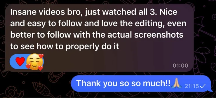 Masterclass feedback screenshot from the Unshakable Traders community.