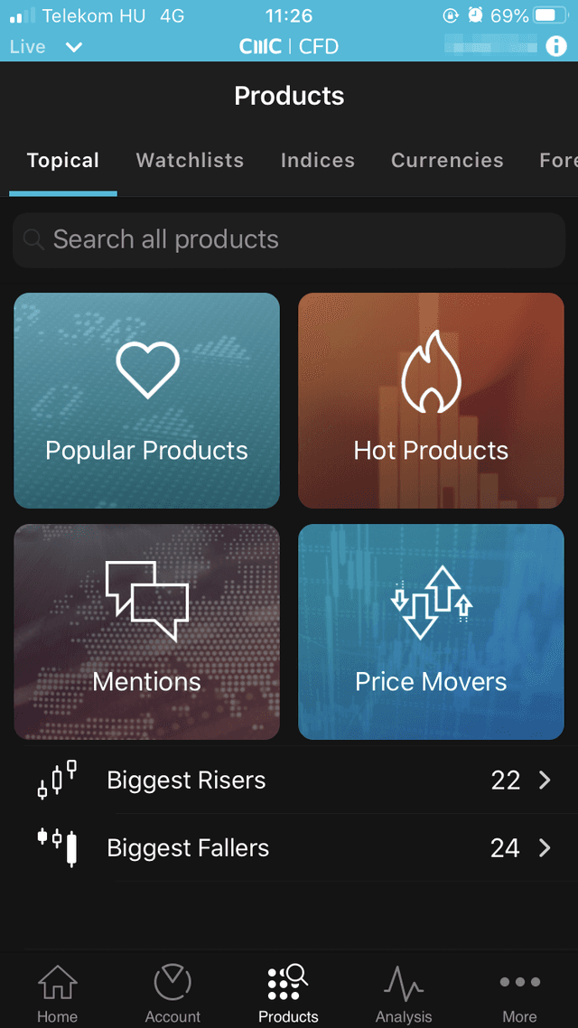 CMC Markets mobile app screenshot 1