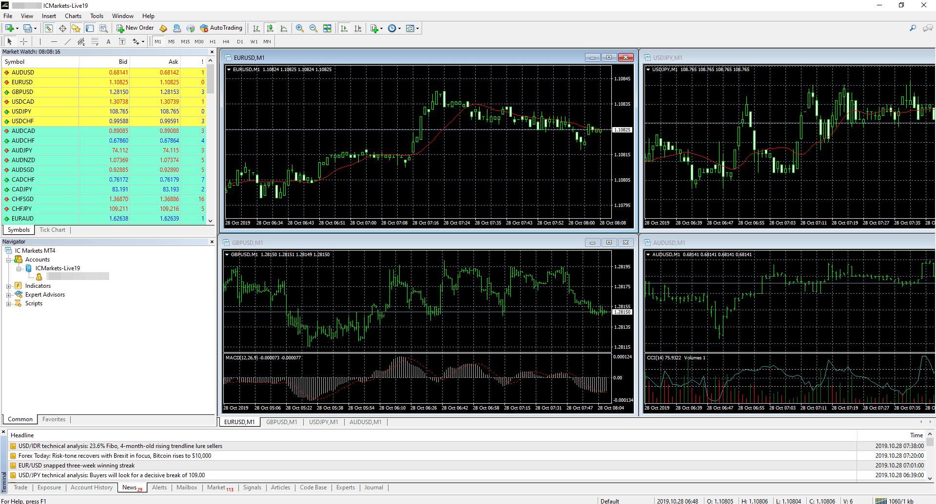 IC Markets desktop platform screenshot