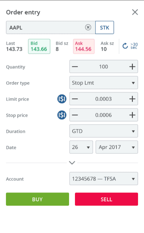 Questrade mobile app screenshot 2