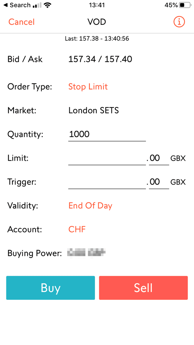 Swissquote mobile app screenshot 3