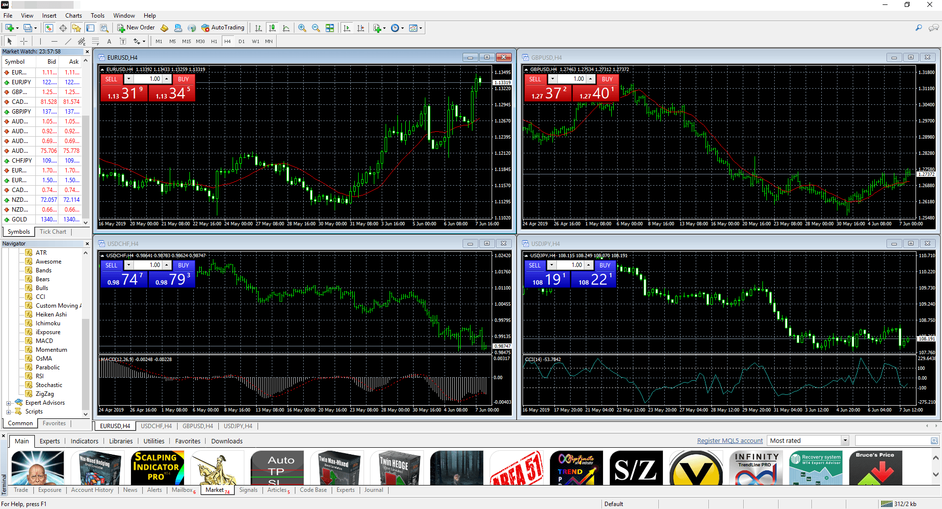 XM desktop platform screenshot