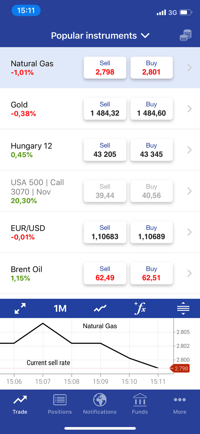 Plus500 mobile app screenshot 1